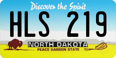 ND license plate HLS219