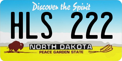 ND license plate HLS222