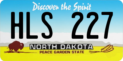 ND license plate HLS227