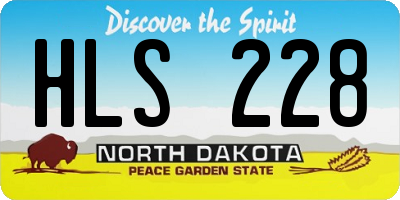 ND license plate HLS228