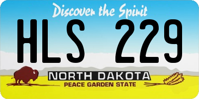 ND license plate HLS229