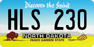 ND license plate HLS230