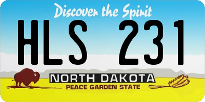 ND license plate HLS231