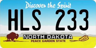 ND license plate HLS233