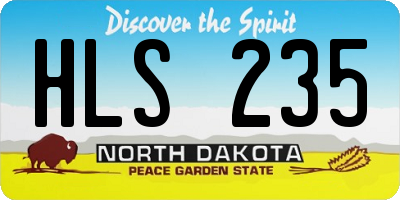 ND license plate HLS235