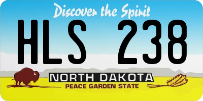 ND license plate HLS238