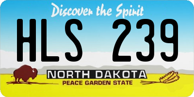 ND license plate HLS239