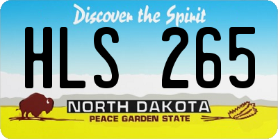 ND license plate HLS265