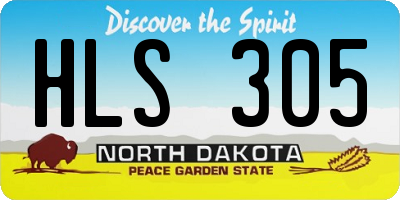 ND license plate HLS305