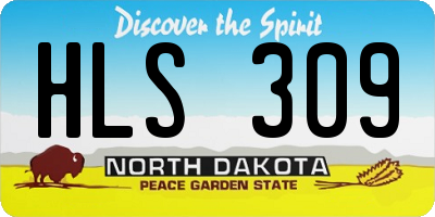 ND license plate HLS309