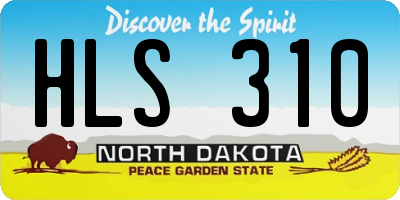ND license plate HLS310