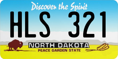 ND license plate HLS321
