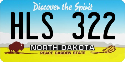 ND license plate HLS322