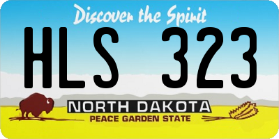 ND license plate HLS323