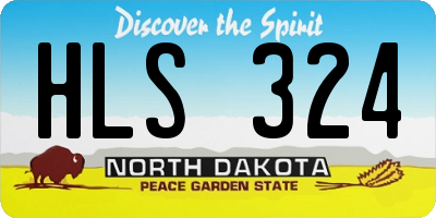 ND license plate HLS324