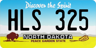 ND license plate HLS325
