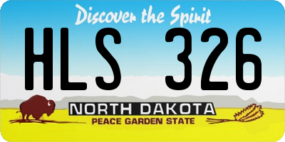 ND license plate HLS326