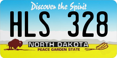 ND license plate HLS328