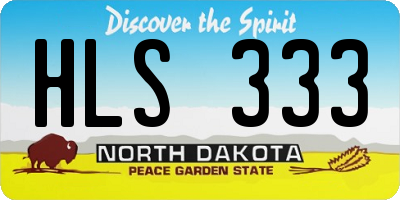 ND license plate HLS333