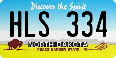 ND license plate HLS334