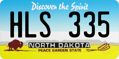 ND license plate HLS335