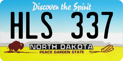 ND license plate HLS337