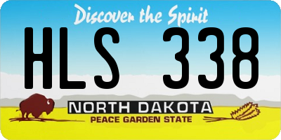 ND license plate HLS338
