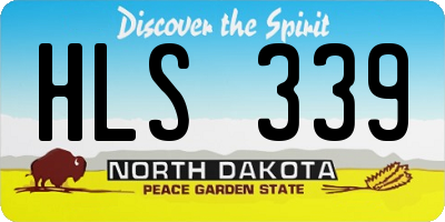 ND license plate HLS339