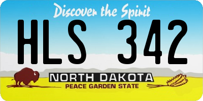 ND license plate HLS342