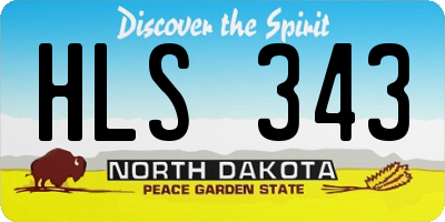 ND license plate HLS343