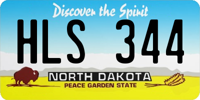 ND license plate HLS344