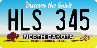 ND license plate HLS345