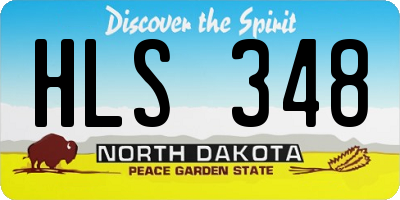 ND license plate HLS348