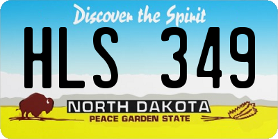 ND license plate HLS349