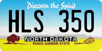 ND license plate HLS350