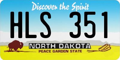 ND license plate HLS351
