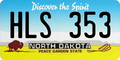 ND license plate HLS353