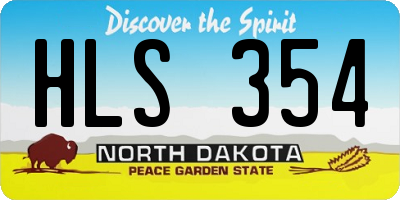 ND license plate HLS354
