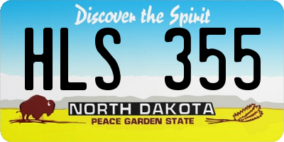ND license plate HLS355