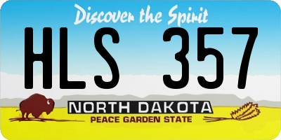 ND license plate HLS357
