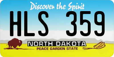 ND license plate HLS359