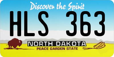 ND license plate HLS363