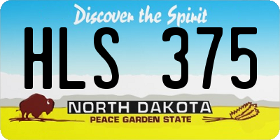 ND license plate HLS375