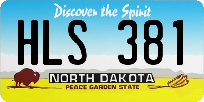 ND license plate HLS381