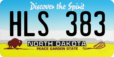 ND license plate HLS383