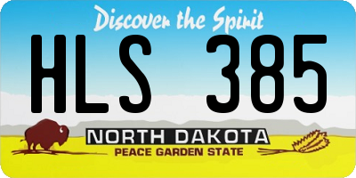 ND license plate HLS385