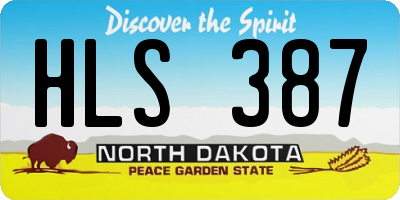 ND license plate HLS387