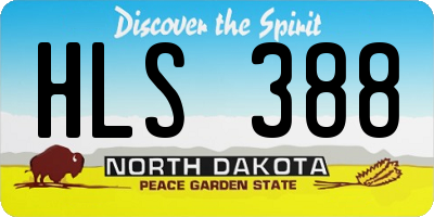 ND license plate HLS388