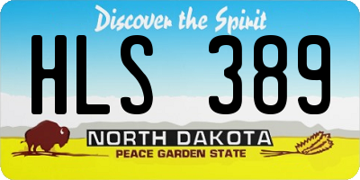 ND license plate HLS389