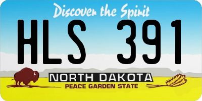 ND license plate HLS391